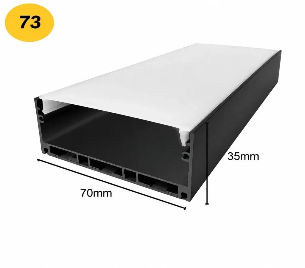 پروفیل لاین نوری روکار و آویز و توکار کد73