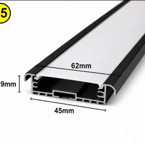 پروفیل لاین نوری توکار کد45